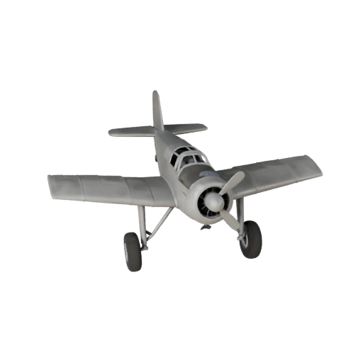 Avion de chasse vintage 3D - Transport PBR prêt pour le jeu