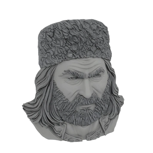 Bust of a Grizzled Man with Fur Hat
