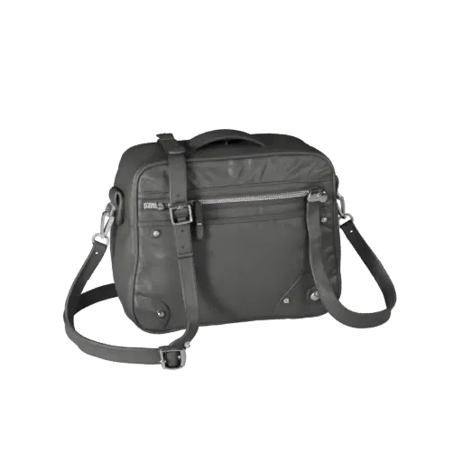Formal Bag Strap 3D model, three-quarter front view, AR viewer studio render, showing leather, flexible strip form.