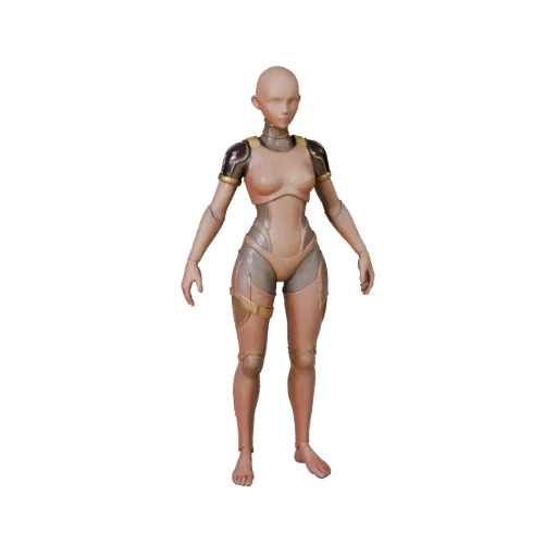 Cyberpunk Archer Character Model - Rigged