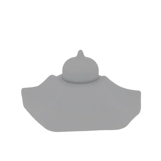 A 3D render of a classic teapot with a lid, shown in a neutral gray material against a black background.