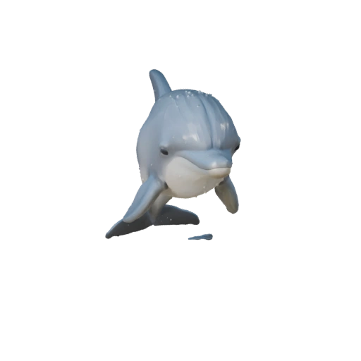 Cartoon Großer Tümmler 3D Modell - Stilisierte Ressource für Animation