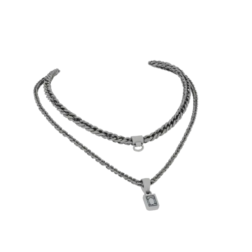 Modelo 3D Collar de Capas, render de estudio tres cuartos, resaltando forma y detalle del acabado.