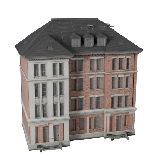 Koloniales Haus 3D-Modell für Unreal - Echtzeit-Asset