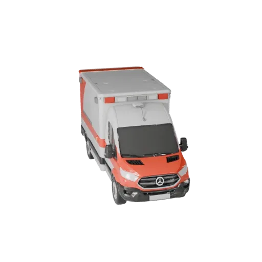 Printable Ambulance STL 3D Model - Display & Collectibles
