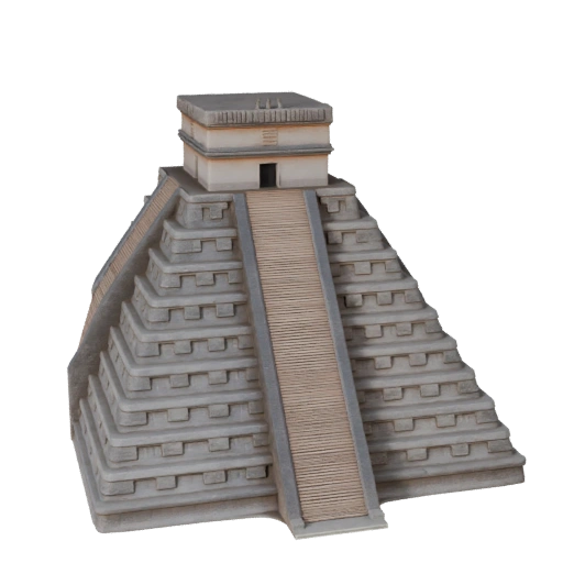 Modello 3D Piramide di Chichen Itza High Poly per Archviz