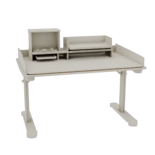 Minimal Desk Organizer Printable 3D model, isometric STL render, showing plastic, desk-scale silhouettes.