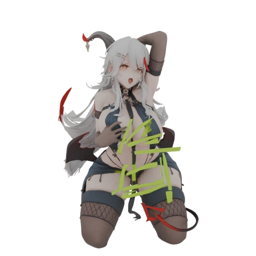 Anime Devil Girl 3D Model