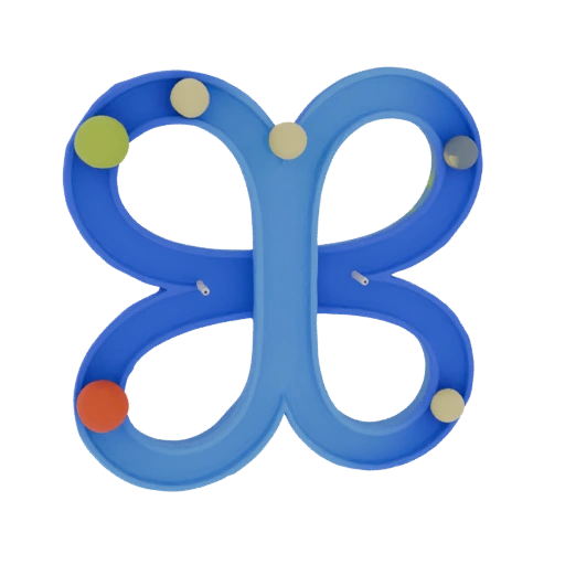 3D Butterfly Track with Balls