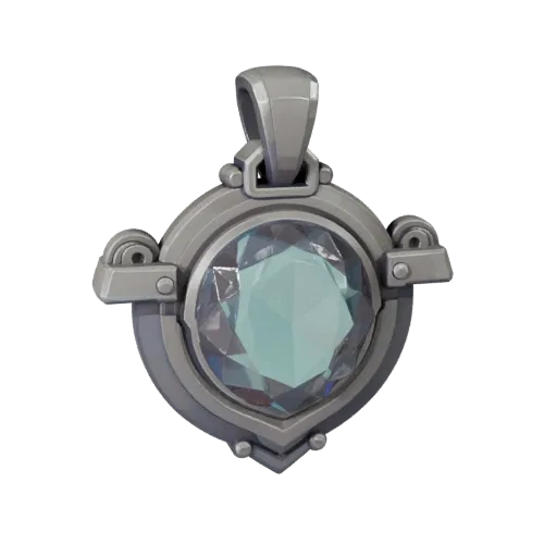 Gemstone Locket game ready 3D model, close-up hero shot, showing pendant proportion and finish under studio key light.