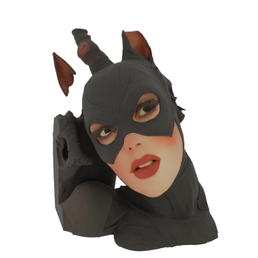 Catwoman Mask and Ears 3D Model