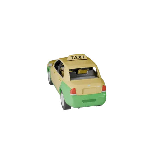 Taxi 3D Model for Blender - Render Ready Asset Pro