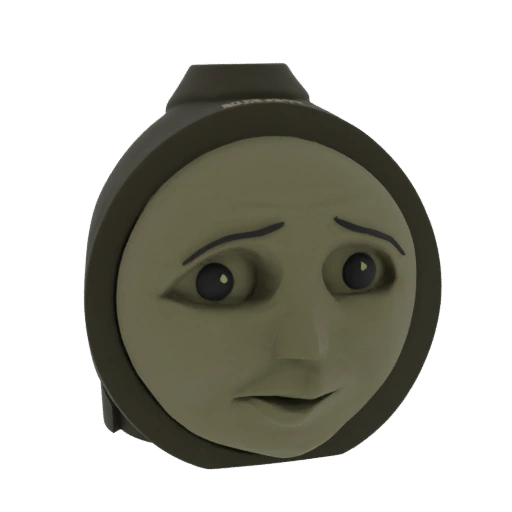 Worried Face Character Head