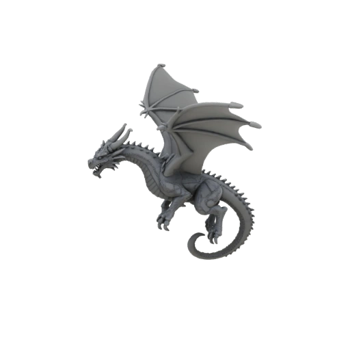 Fantasy Drache Boss Miniatur STL - Landung