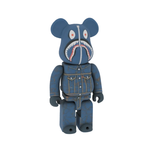 BAPE Shark Denim Bearbrick 3D Model