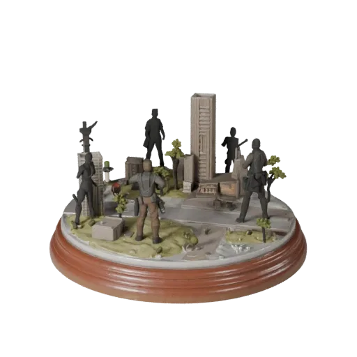 Urban Display Diorama collectible 3D model preview showing layered parts, studio close-up view, depth and display scale