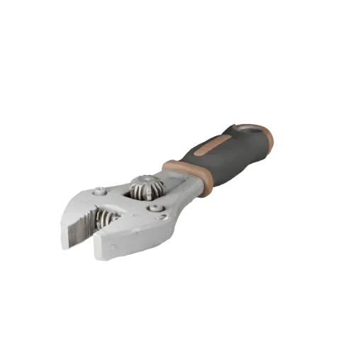 Heavy Duty Torque Wrench Product Viz 3D model, three-quarter studio product render, showing painted metal, form detail.