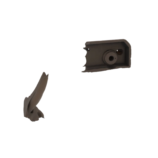 Broken Magazine Clip and Bullet Fragment