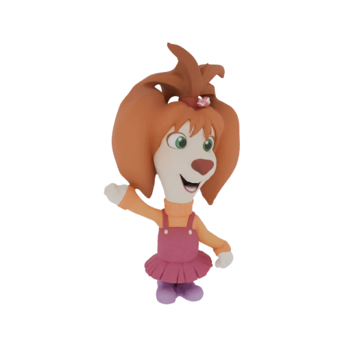Cute Dog Girl Figurine