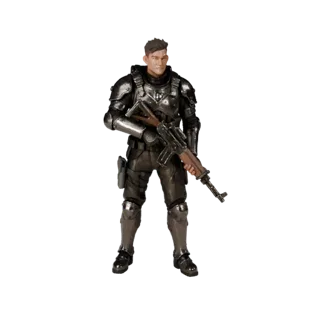 Fantasy Armored NPC Soldier Character Model - Rigged