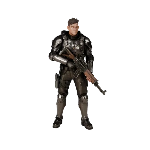 Fantasy Armored NPC Soldier Character Model - Rigged