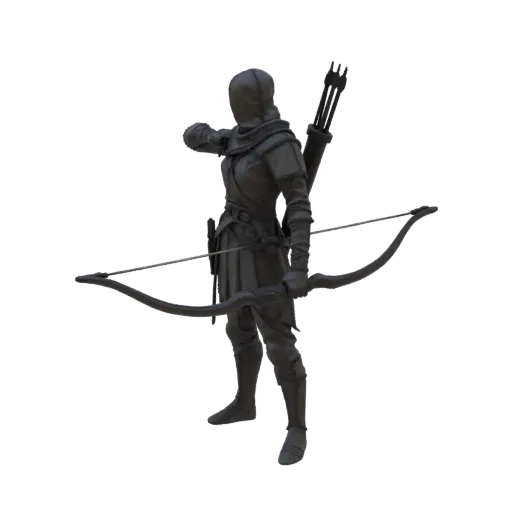 Medieval Ranger Miniature STL - Charging