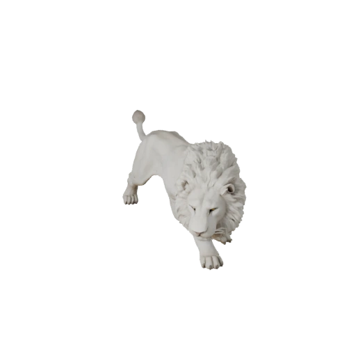 León Blanco Realista 3D Model - Asset PBR Rigged para Juegos