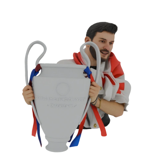 Football Champion Trophy Holder 3D Model