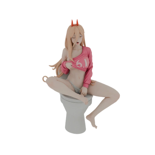 Power Toilet Pose 3D Model