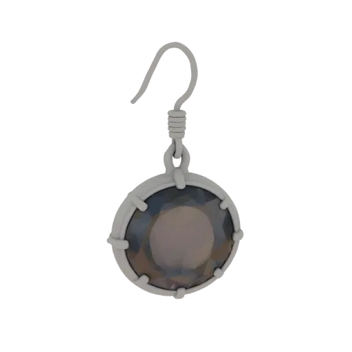Chandelier Drop Earrings product viz 3D model, side view studio render, showing earring form, surface, and scale cues.
