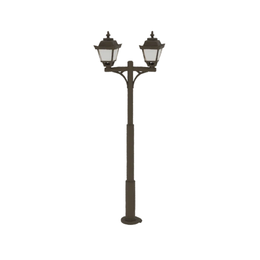 Ornate Double Lamp Post 3D Model