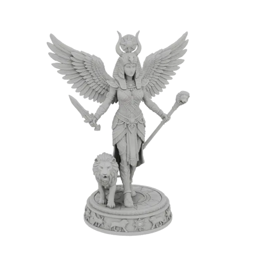 Winged Ishtar with Lion and Sword