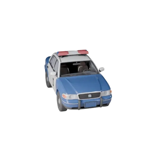 Police Car 3D Model for Blender & Games - Realistic PBR