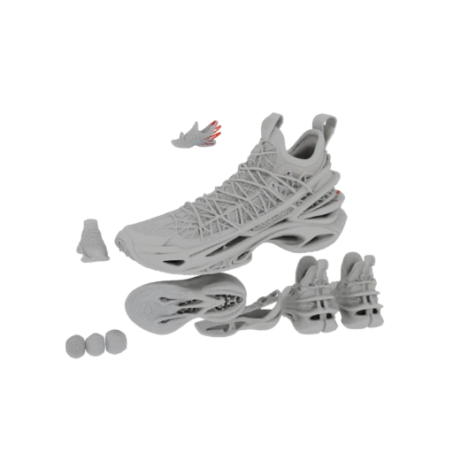 Futuristic Deconstructed Sneaker 3D Model