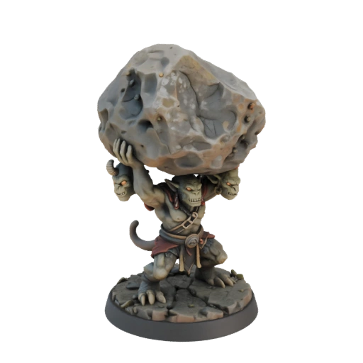 Savage Ettin with Boulder