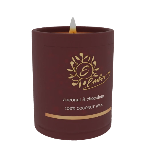 Ember Coconut & Chocolate Scented Candle 3D Model