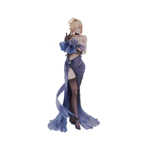 Elegant Blue Gown Figure