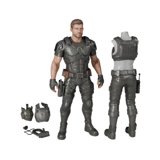 Realistic Assault Character Model - Rigged