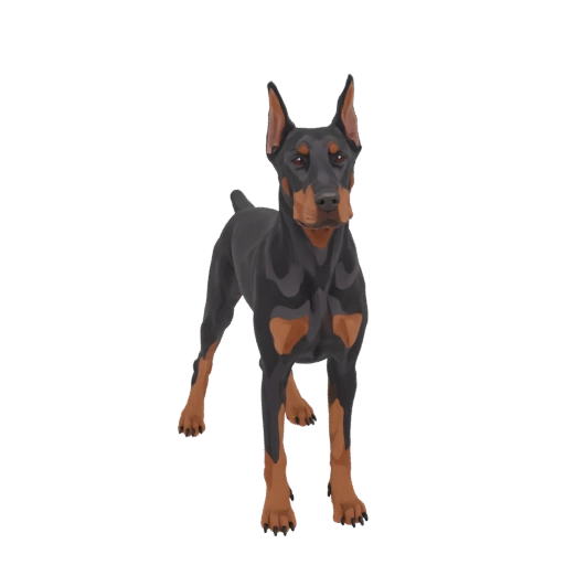 Doberman Pinscher 3D Model