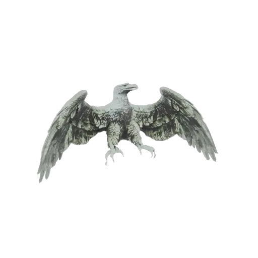 3D model of a majestic eagle statue with wings spread wide, rendered against a white background.