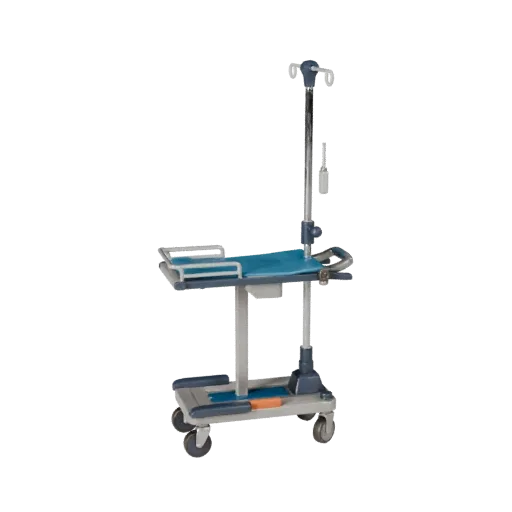 Clinic IV Stand Stylized 3D model, stylized isometric render, showing painted metal, clinical silhouette.