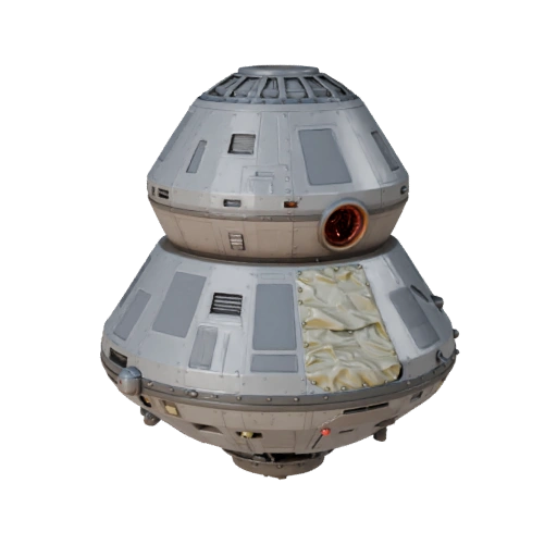 Nave espacial de carga 3D para Unity - Ativo de Jogo de baixo poli