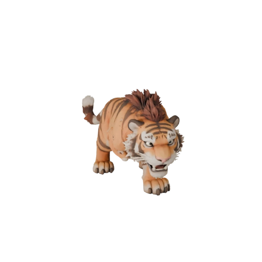 Modelo 3D Tigre Siberiano Caricatura - Activo Estilizado para Animación