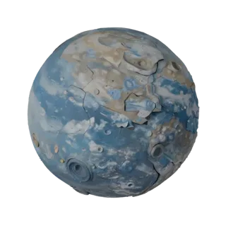 Gas Giant Dwarf Planet High Poly 3D model, close-up studio render, showing rock, spherical body scale.