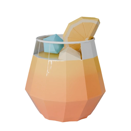 Vaso de Cóctel 3D Asset para Niveles de Motor en Juegos
