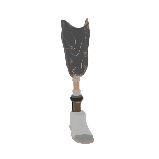 Prosthetic Leg with Decorative Casing