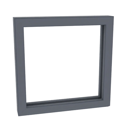 Grey window frame with inner profile