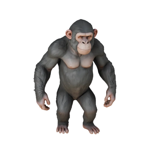 Modelo 3D de Chimpanzé para Unity - Asset Pronto para Jogo, FBX | Livre de Royalties