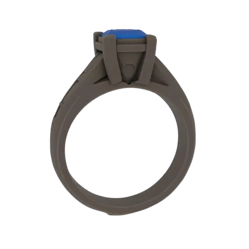 Diamond Solitaire Cocktail Ring 3D model, isometric collectible display render, diamond setting.