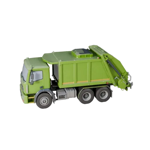 Garbage Truck 3D Model for Unity - Low Poly Game Asset